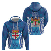 Fiji Day Hoodie Fijian Masi Tribal Hibiscus Tattoo and Tapa Pattern LT03 - Polynesian Pride