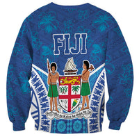 Fiji Day Sweatshirt Fijian Masi Tribal Hibiscus Tattoo and Tapa Pattern LT03 - Polynesian Pride