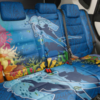 Polynesian Scuba Diving Back Car Seat Cover Beauty Corals with Underwater and Polynesian Pattern LT03 - Polynesian Pride