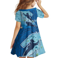 Polynesian Scuba Diving Family Matching Off Shoulder Maxi Dress and Hawaiian Shirt Beauty Corals with Underwater and Polynesian Pattern