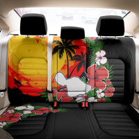Hawaii Maui Island Back Car Seat Cover Maui Map With Tropical Forest Vintage Style
