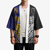 Custom Rugby Niue and Aotearoa Kimono Hiapo with Maori Moko Tribal Heritage Tattoos - Polynesian Pride