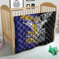 Rugby Niue and Aotearoa Quilt Hiapo with Maori Moko Tribal Heritage Tattoos - Polynesian Pride