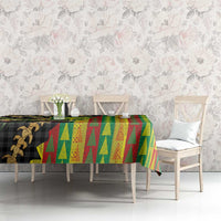 Hawaiian Tropical Plants Lei Tablecloth Kanaka Maoli Tribal with Palaka Motifs - Polynesian Pride
