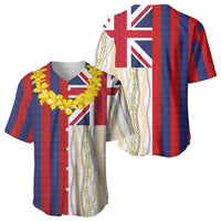 Hawaiian Tropical Plants Lei Baseball Jersey National Flag Style LT03 - Polynesian Pride