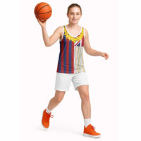 Hawaiian Tropical Plants Lei Basketball Jersey National Flag Style - Polynesian Pride