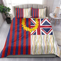 Hawaiian Tropical Plants Lei Bedding Set National Flag Style - Polynesian Pride