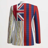 Hawaiian Tropical Plants Lei Blazer National Flag Style - Polynesian Pride