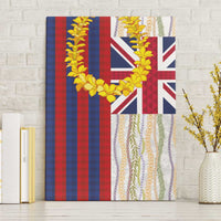 Hawaiian Tropical Plants Lei Canvas Wall Art National Flag Style - Polynesian Pride