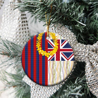 Hawaiian Tropical Plants Lei Ceramic Ornament National Flag Style - Polynesian Pride