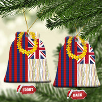 Hawaiian Tropical Plants Lei Ceramic Ornament National Flag Style - Polynesian Pride