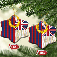 Hawaiian Tropical Plants Lei Ceramic Ornament National Flag Style - Polynesian Pride