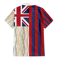 Hawaiian Tropical Plants Lei Family Matching Mermaid Dress and Hawaiian Shirt National Flag Style - Polynesian Pride