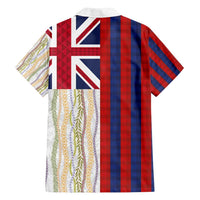 Hawaiian Tropical Plants Lei Family Matching Summer Maxi Dress and Hawaiian Shirt National Flag Style - Polynesian Pride