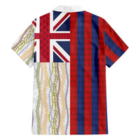 Hawaiian Tropical Plants Lei Family Matching Summer Maxi Dress and Hawaiian Shirt National Flag Style LT03 - Polynesian Pride