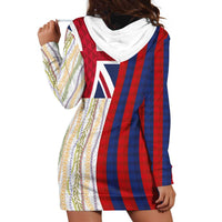 Hawaiian Tropical Plants Lei Hoodie Dress National Flag Style - Polynesian Pride