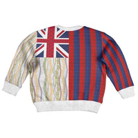 Hawaiian Tropical Plants Lei Kid Ugly Christmas Sweater National Flag Style - Polynesian Pride