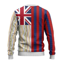 Hawaiian Tropical Plants Lei Ugly Christmas Sweater National Flag Style - Polynesian Pride