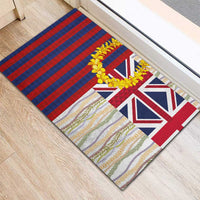 Hawaiian Tropical Plants Lei Rubber Doormat National Flag Style - Polynesian Pride