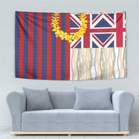 Hawaiian Tropical Plants Lei Tapestry National Flag Style LT03 - Polynesian Pride