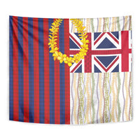 Hawaiian Tropical Plants Lei Tapestry National Flag Style LT03 - Polynesian Pride