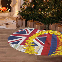 Hawaiian Tropical Plants Lei Tree Skirt National Flag Style - Polynesian Pride