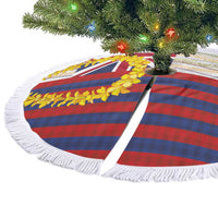 Hawaiian Tropical Plants Lei Tree Skirt National Flag Style - Polynesian Pride
