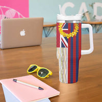 Hawaiian Tropical Plants Lei Tumbler With Handle National Flag Style - Polynesian Pride
