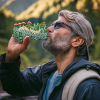 Hawaiian Plumeria Lei 4 in 1 Can Cooler Tumbler Kakau Motifs and Palaka Half Style Green Color - Polynesian Pride