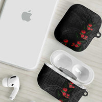 Hawaiian Kakau Art AirPods Case Taro Leaves with Ohia Lehua and Pakala Pattern - Polynesian Pride