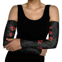 Hawaiian Kakau Art Arm Sleeves Taro Leaves with Ohia Lehua and Pakala Pattern LT03 - Polynesian Pride