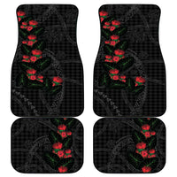 Hawaiian Kakau Art Car Mats Taro Leaves with Ohia Lehua and Pakala Pattern LT03 - Polynesian Pride