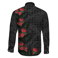 Hawaiian Kakau Art Family Matching Mermaid Dress and Hawaiian Shirt Taro Leaves with Ohia Lehua and Pakala Pattern LT03 - Polynesian Pride