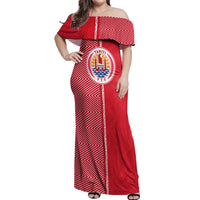 Custom Tahiti Football-Iron Warriors Off Shoulder Maxi Dress