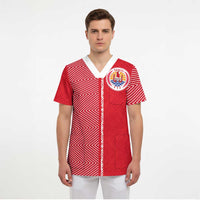 Custom Tahiti Football-Iron Warriors Scrub Top - Polynesian Pride