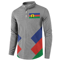Custom New Caledonia-The Kagus Button Sweatshirt