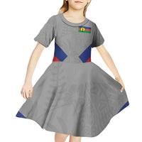 Custom New Caledonia-The Kagus Kid Short Sleeve Dress