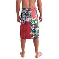Hawaiian Floral Kakau Tropical Leaves-Sporty Style Lavalava