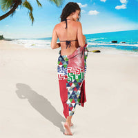 Hawaiian Floral Kakau Tropical Leaves-Sporty Style Sarong