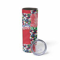 Hawaiian Floral Kakau Tropical Leaves-Sporty Style Skinny Tumbler