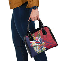 Hawaii Runner-Kakau Art with Lei and Plumeria Shoulder Handbag