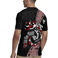Aotearoa Toitu Te Tiriti Taniko Rugby Jersey Maori Taniwha Haka - Honour the Treaty