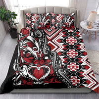 Aotearoa Maori Moko Art with Taniko Half Style Bedding Set