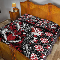 Aotearoa Maori Moko Art with Taniko Half Style Quilt Bed Set