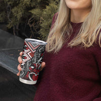 Aotearoa Maori Moko Art with Taniko Half Style Tumbler Cup