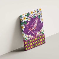 Hawaiian Plumeria and Humpback Whales Canvas Wall Art Polynerian Art Tattoo-Mauve Color LT03 - Polynesian Pride