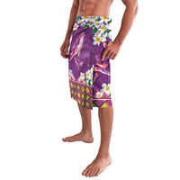 Hawaiian Plumeria and Humpback Whales Lavalava Polynerian Art Tattoo-Mauve Color