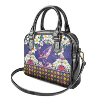 Hawaiian Plumeria and Humpback Whales Shoulder Handbag Polynerian Art Tattoo-Navy Color LT03 - Polynesian Pride