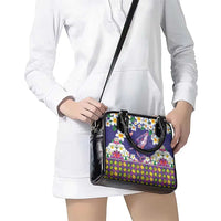 Hawaiian Plumeria and Humpback Whales Shoulder Handbag Polynerian Art Tattoo-Navy Color LT03 - Polynesian Pride
