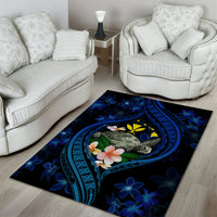 Hawaii Turtle Plumeria Flower Fanciful Area Rug